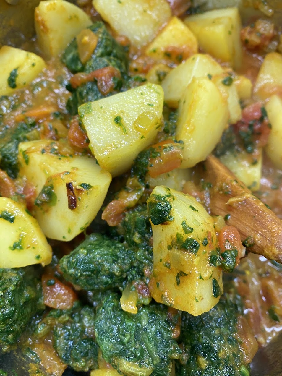 Potato and Spinach Curry (Sag Aloo)