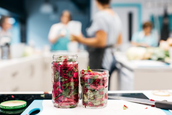 fermented beetroot in jar