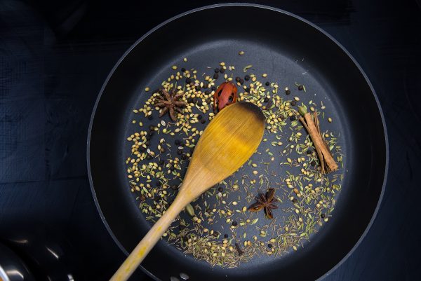 pan with dry spices