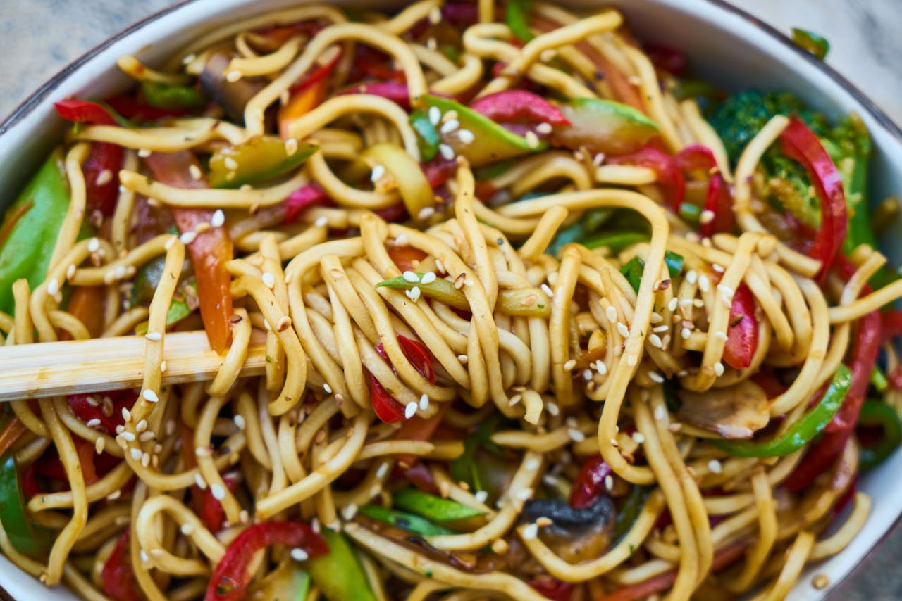 Stir-fry Vegetables with Rice or Noodles