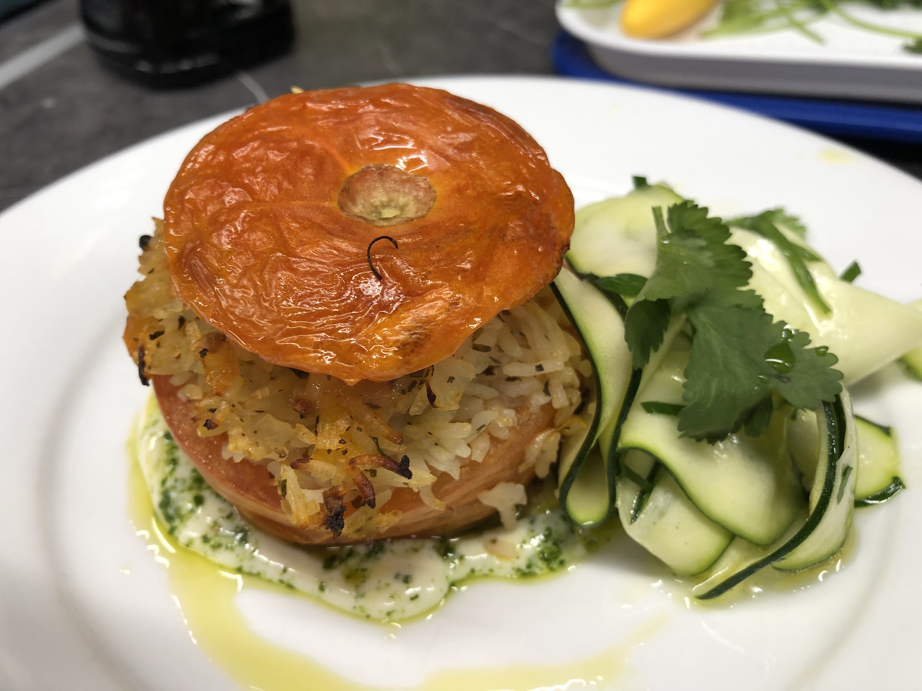 Tomatoes stuffed with rice