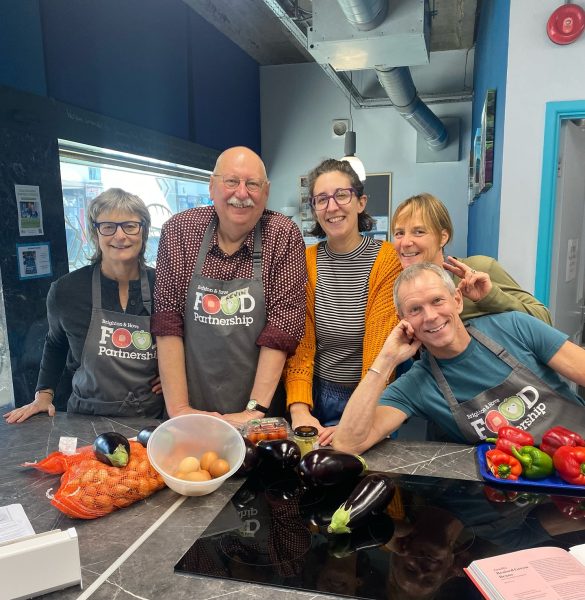 volunteers at the dementia friendly cookery group